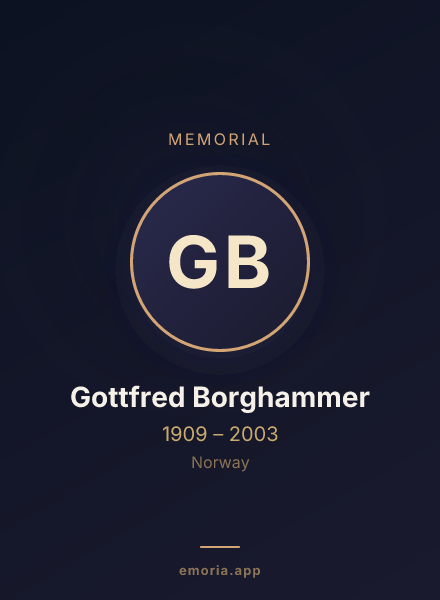 Memorial portrait of Gottfred Borghammer