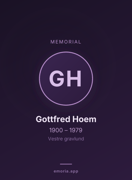 Memorial portrait of Gottfred Hoem