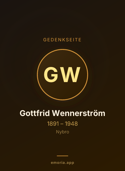 Gedenkportrait von Gottfrid Wennerström