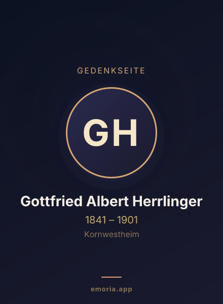 Gedenkportrait von Gottfried Albert Herrlinger