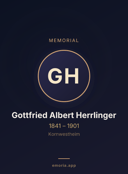 Memorial portrait of Gottfried Albert Herrlinger