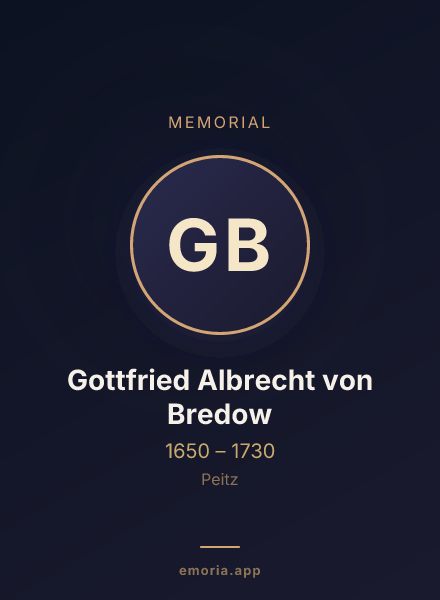 Memorial portrait of Gottfried Albrecht von Bredow