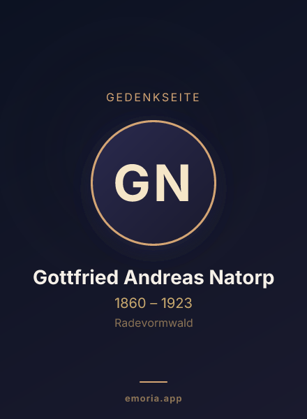 Gedenkportrait von Gottfried Andreas Natorp