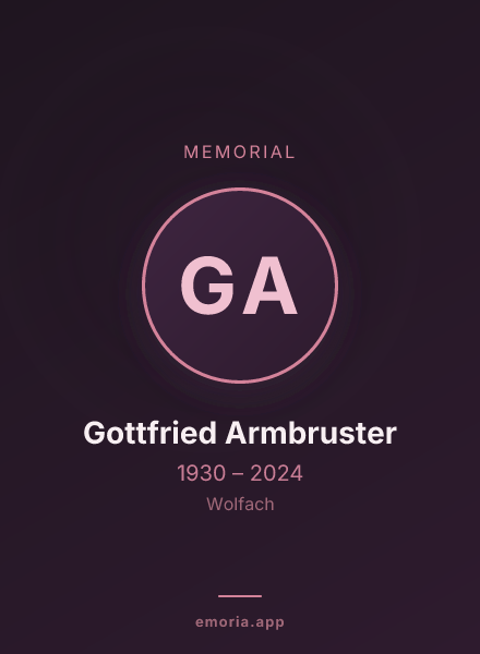 Memorial portrait of Gottfried Armbruster