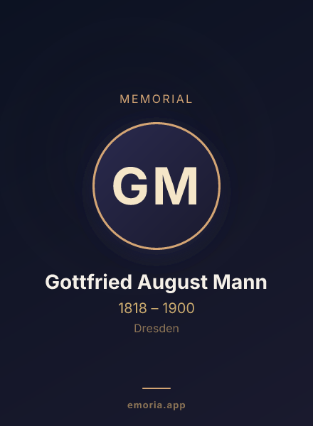 Memorial portrait of Gottfried August Mann