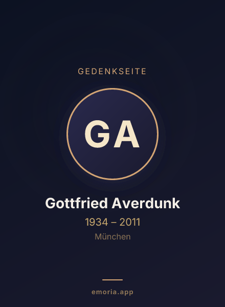 Gedenkportrait von Gottfried Averdunk