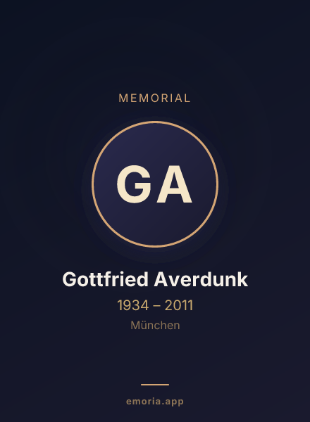 Memorial portrait of Gottfried Averdunk