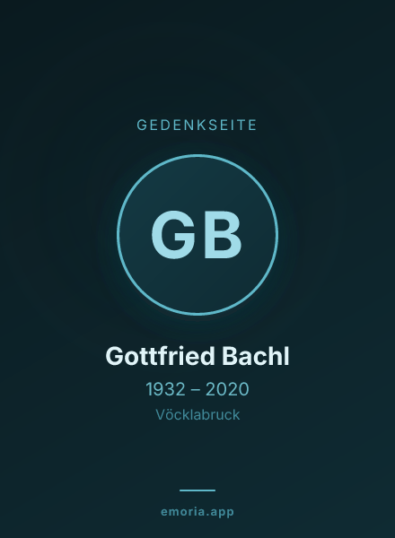 Gedenkportrait von Gottfried Bachl