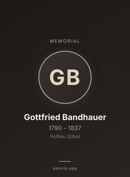 Memorial portrait of Gottfried Bandhauer