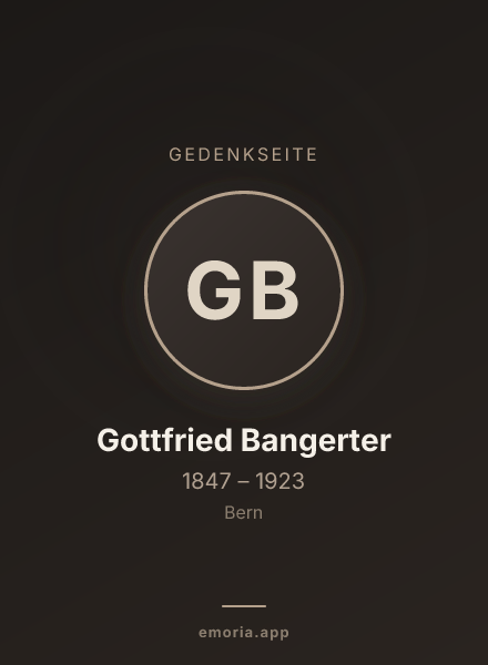 Gedenkportrait von Gottfried Bangerter