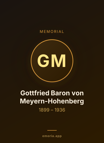 Memorial portrait of Gottfried Baron von Meyern-Hohenberg
