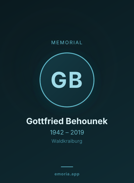 Memorial portrait of Gottfried Behounek