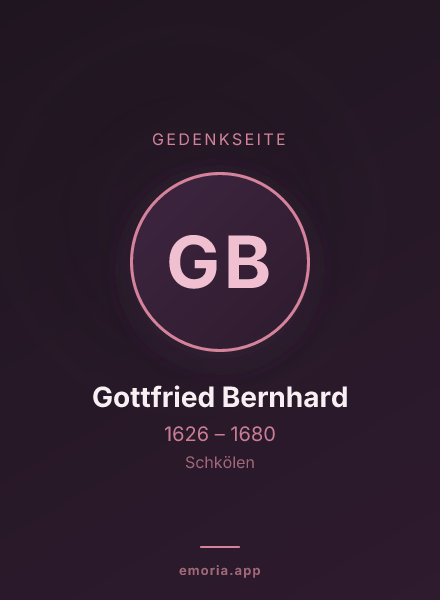 Gedenkportrait von Gottfried Bernhard
