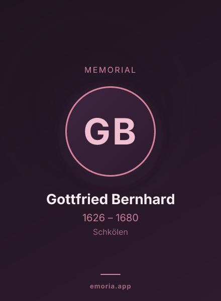 Memorial portrait of Gottfried Bernhard