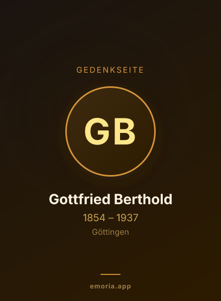 Gedenkportrait von Gottfried Berthold