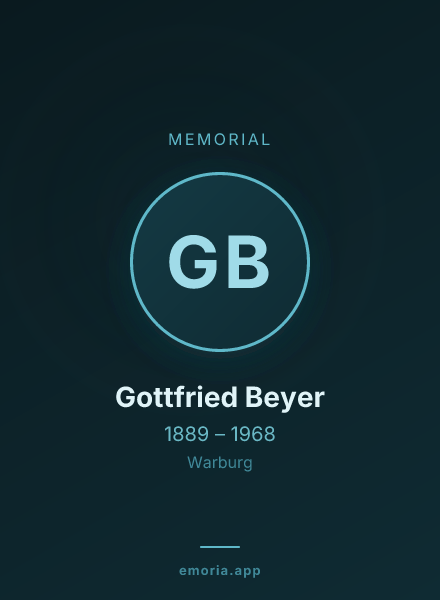 Memorial portrait of Gottfried Beyer