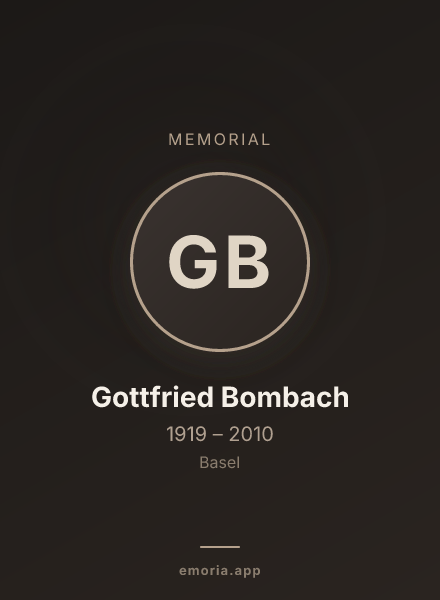 Memorial portrait of Gottfried Bombach