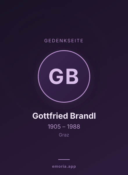 Gedenkportrait von Gottfried Brandl