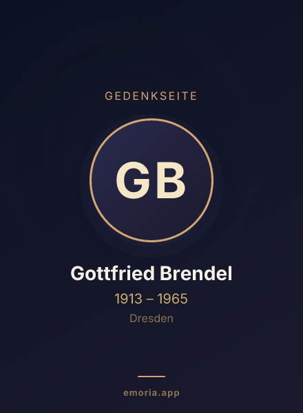 Gedenkportrait von Gottfried Brendel