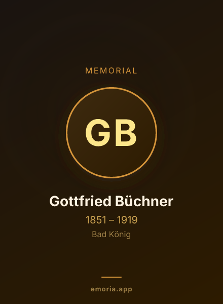 Memorial portrait of Gottfried Büchner