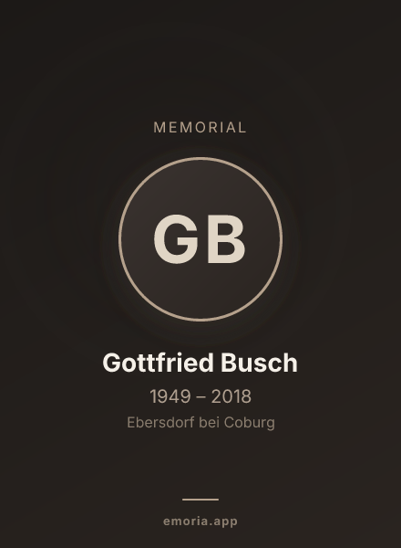 Memorial portrait of Gottfried Busch