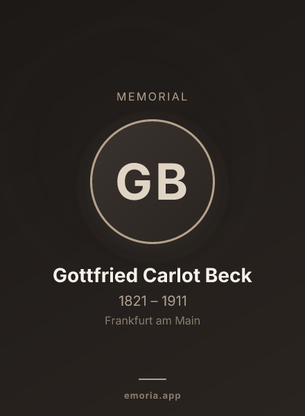 Memorial portrait of Gottfried Carlot Beck