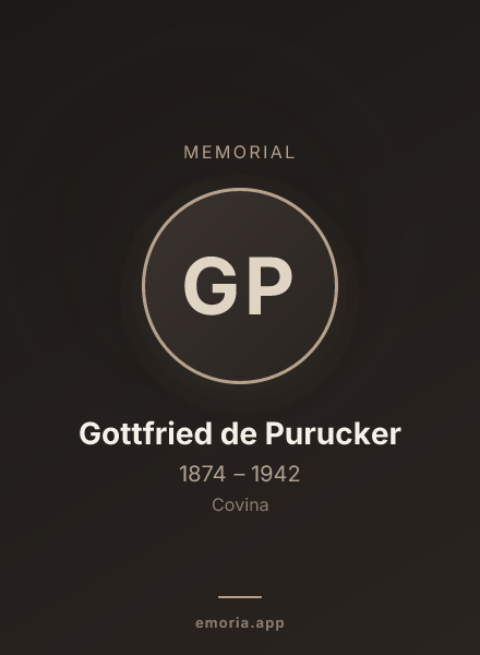 Memorial portrait of Gottfried de Purucker