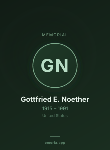 Memorial portrait of Gottfried E. Noether