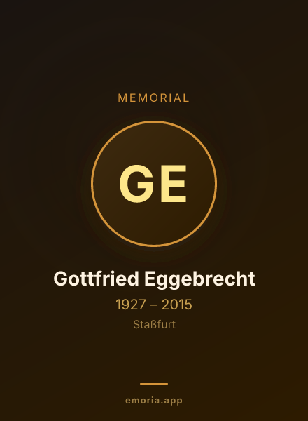 Memorial portrait of Gottfried Eggebrecht