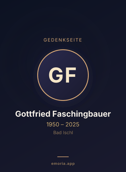 Gedenkportrait von Gottfried Faschingbauer