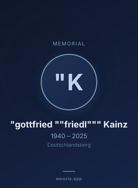 Memorial portrait of "gottfried ""friedl""" Kainz