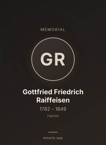 Memorial portrait of Gottfried Friedrich Raiffeisen