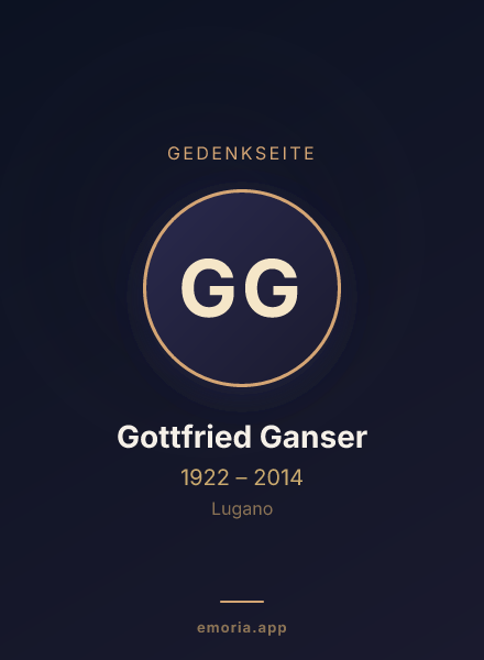 Gedenkportrait von Gottfried Ganser