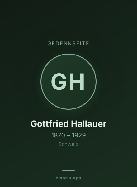 Gedenkportrait von Gottfried Hallauer