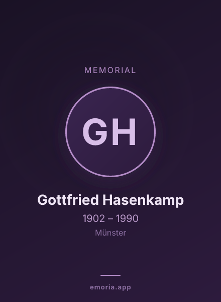 Memorial portrait of Gottfried Hasenkamp
