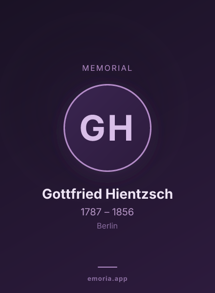 Memorial portrait of Gottfried Hientzsch
