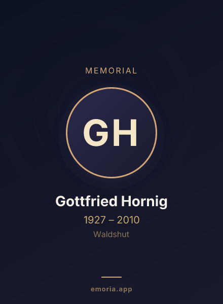 Memorial portrait of Gottfried Hornig