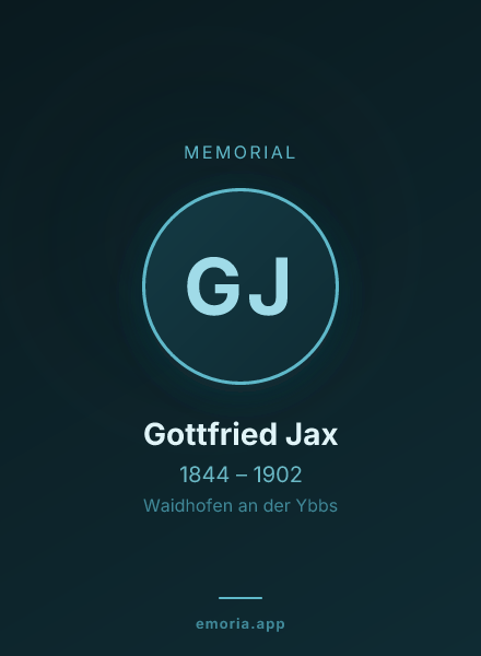 Memorial portrait of Gottfried Jax