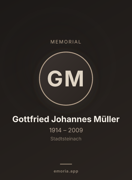 Memorial portrait of Gottfried Johannes Müller