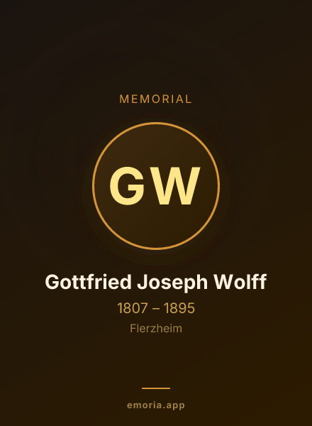 Memorial portrait of Gottfried Joseph Wolff