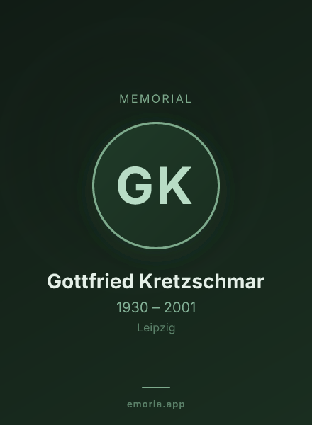Memorial portrait of Gottfried Kretzschmar