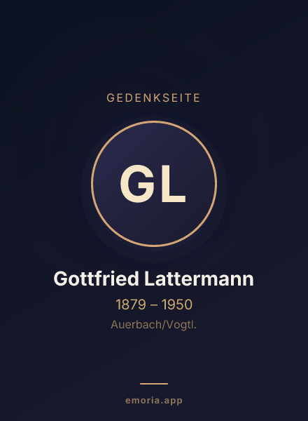 Gedenkportrait von Gottfried Lattermann