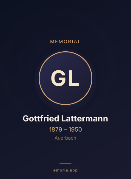 Memorial portrait of Gottfried Lattermann