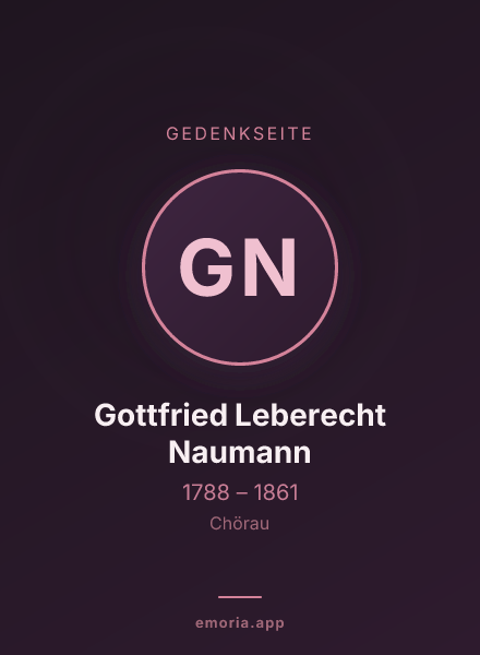 Gedenkportrait von Gottfried Leberecht Naumann