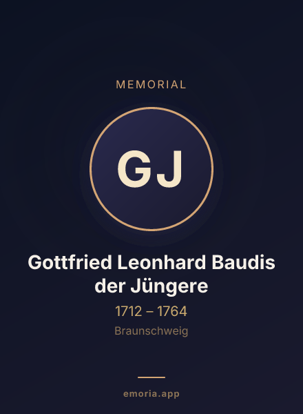 Memorial portrait of Gottfried Leonhard Baudis der Jüngere