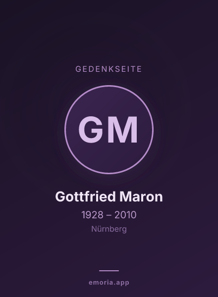 Gedenkportrait von Gottfried Maron