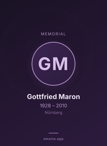 Memorial portrait of Gottfried Maron