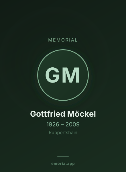 Memorial portrait of Gottfried Möckel