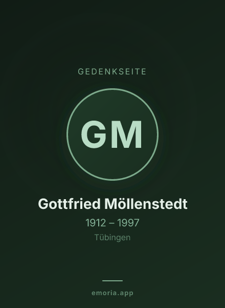 Gedenkportrait von Gottfried Möllenstedt