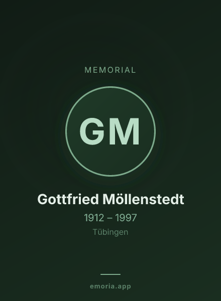 Memorial portrait of Gottfried Möllenstedt